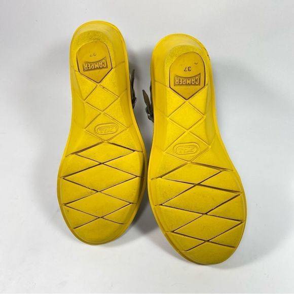 Camper Women's Filippa Gray Leather Open Toe Wedge Sandals Size 7 - Picture 11 of 11